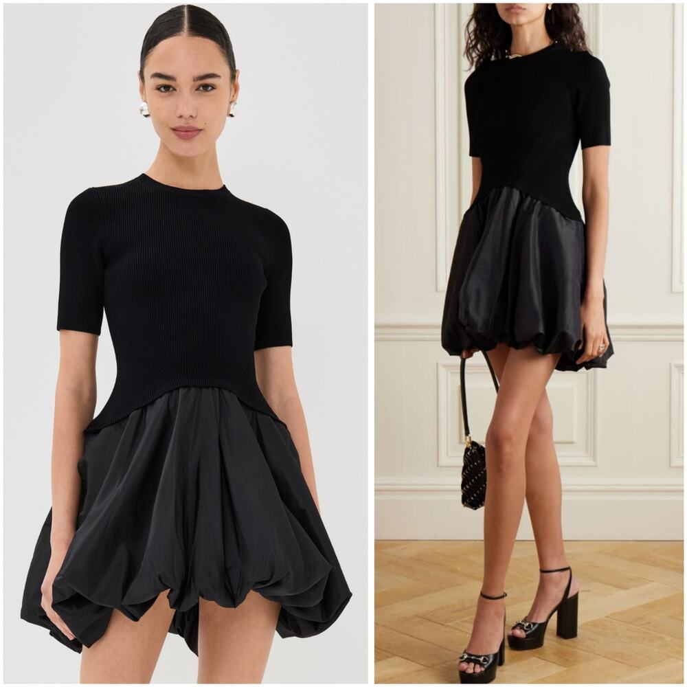 Jonathan Simkhai Kenny Mini Bubble Hem Dress XS